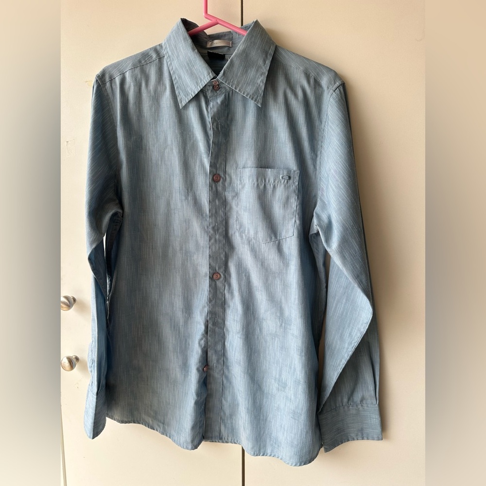 Oakley Light Blue Casual Button Down Shirt